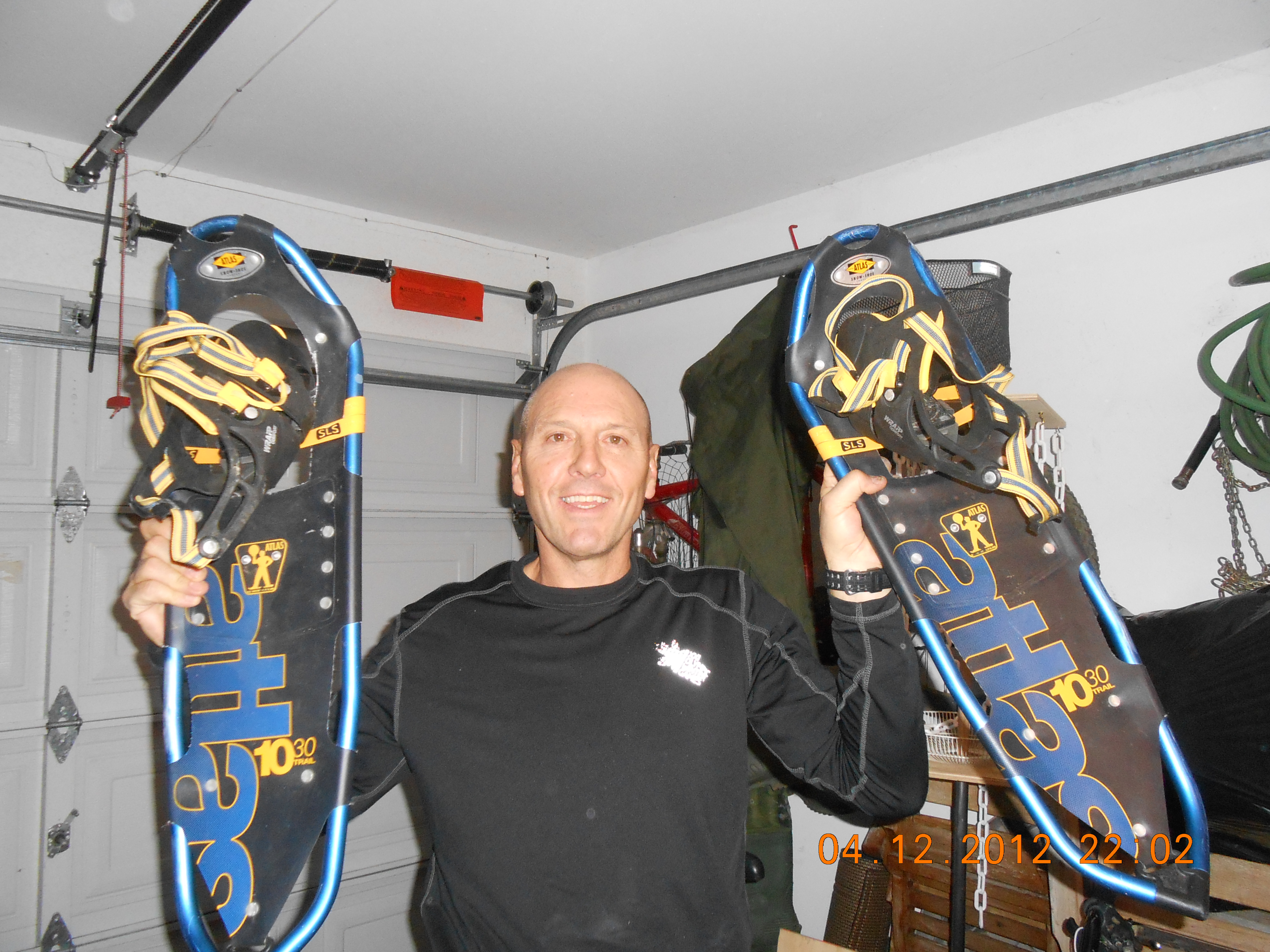John and  his new snowshoes