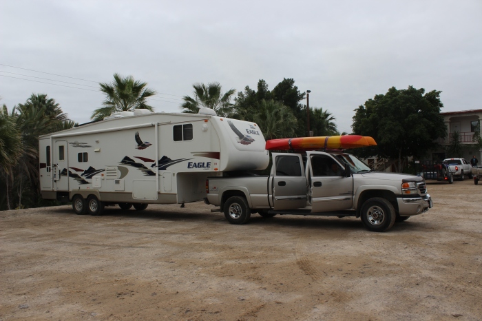 Rice and Beans RV Park, full hook up, $250 pesos, mehhh